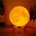 Rechargeable 3D Moon Lamp 3 Color Moon Night Light with Stand