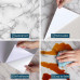 Pack of 2 Waterproof Marble Pattern Self Adhesive Anti Oil Kitchen Sheet