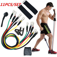 Portable Resistance Exercise Band Set With Handles