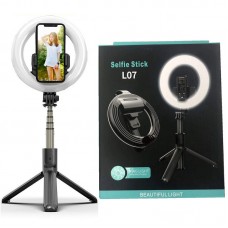 Wireless Bluetooth Foldable Selfie Stick 5 Inch Ring Fill Light Anchor Beauty Light
